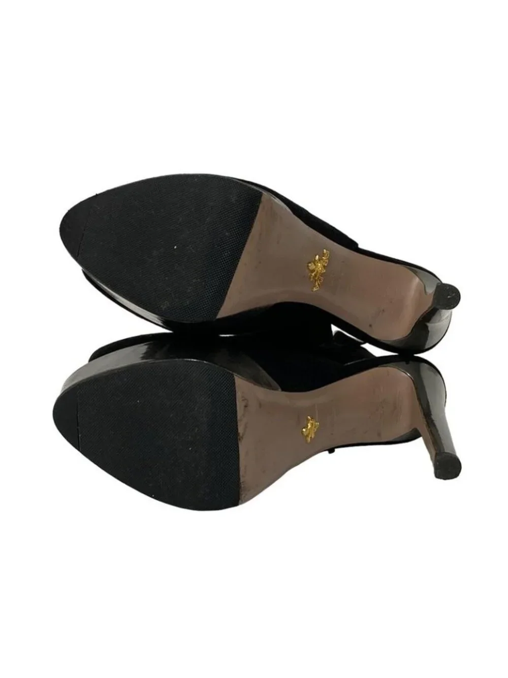 Prada Mule 37 Black Silver High Heels Leather - Picture 4 of 10